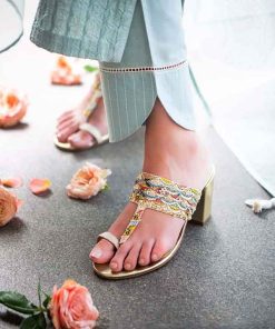 Gold Struck - Kolha Block Heels : Limited edition