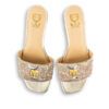 zodiac sandal heels champagne